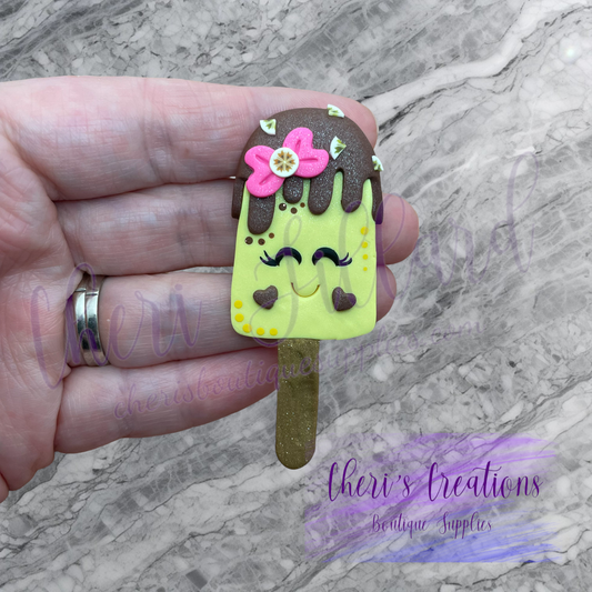 Banana Popsicle Polymer Clay Embellishment