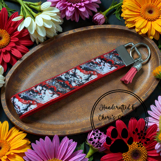 Wristlet Keychain - Baseball Fan Key Fob