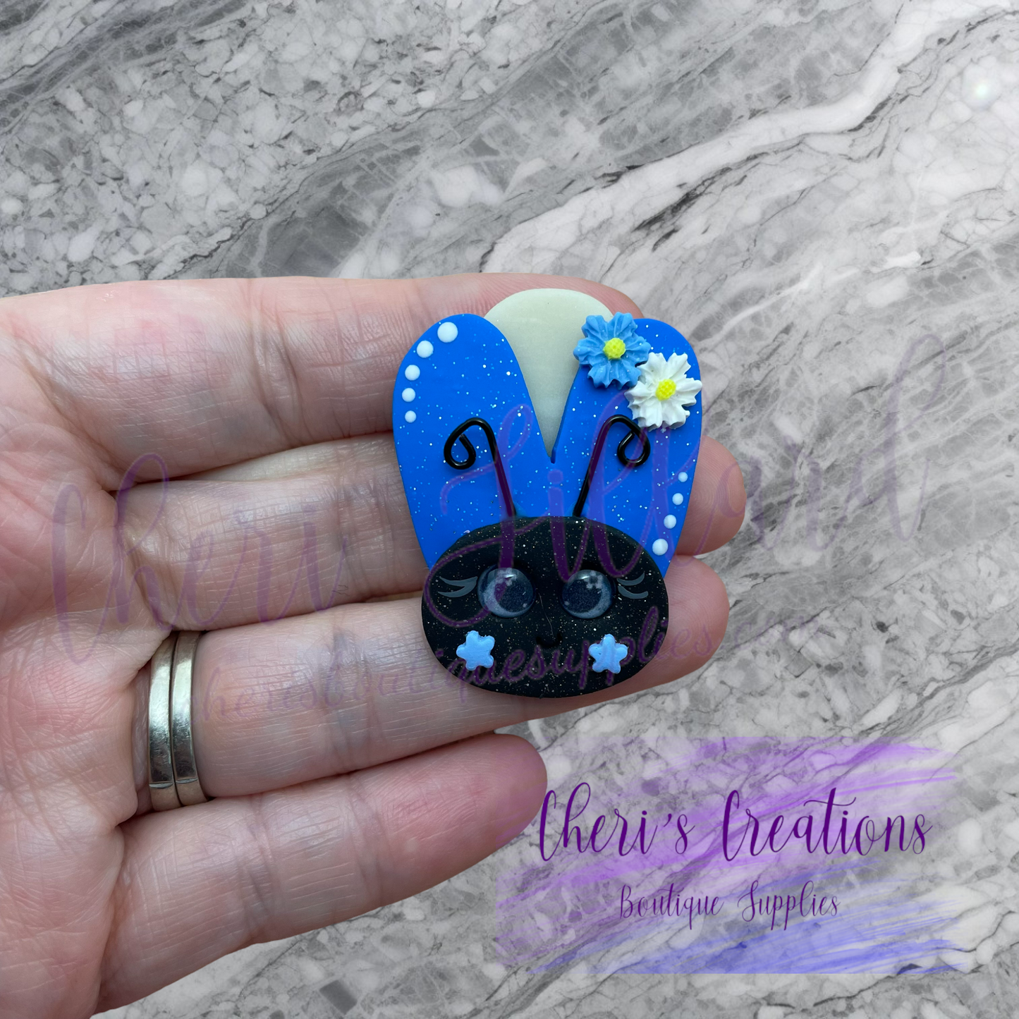 Firefly Glow Bug Polymer Clay Embellishment