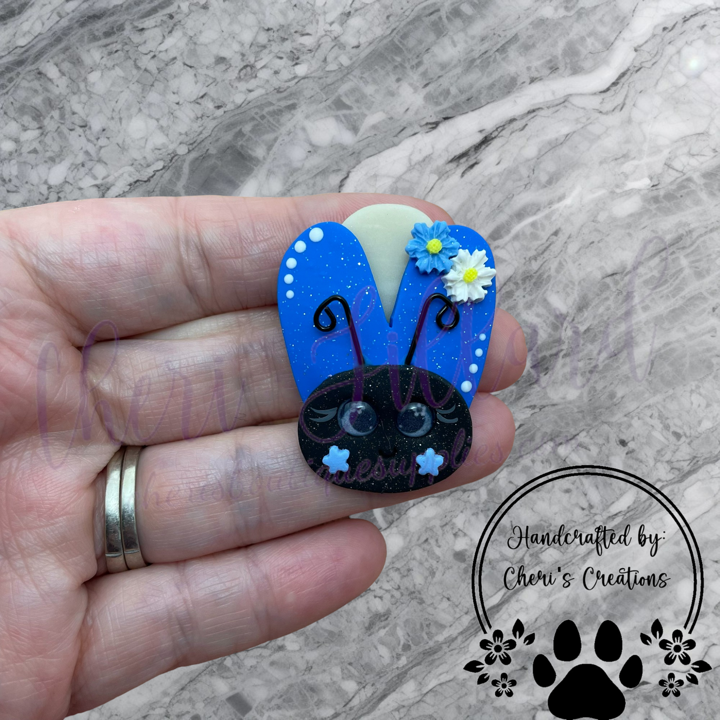 Firefly Glow Bug Polymer Clay Embellishment