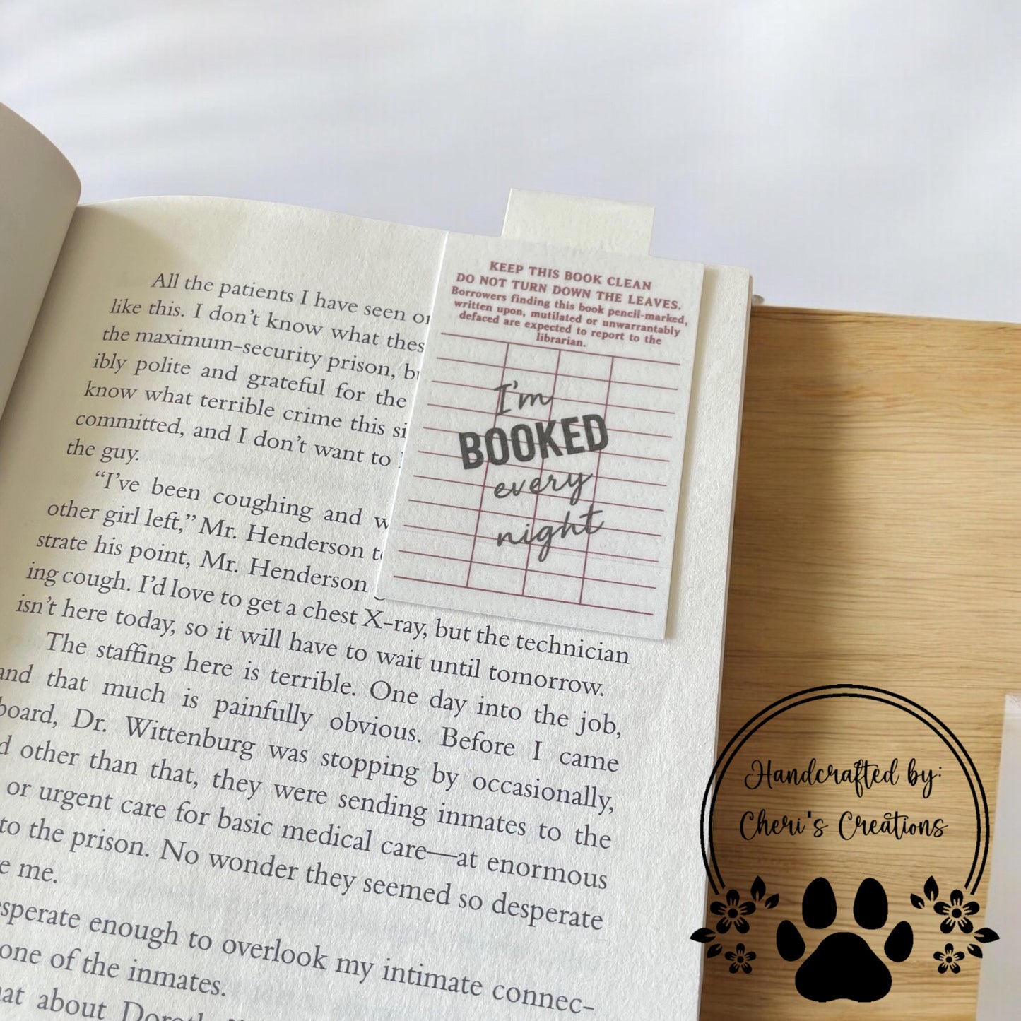 Retro Library Card Magnetic Bookmark – Vintage Book Lover Gift