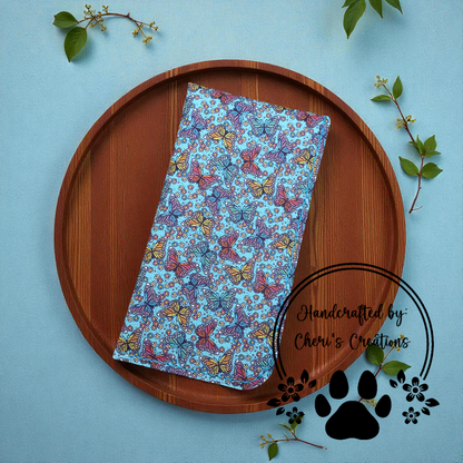Glasses Case - Butterflies on Blue Case for Glasses