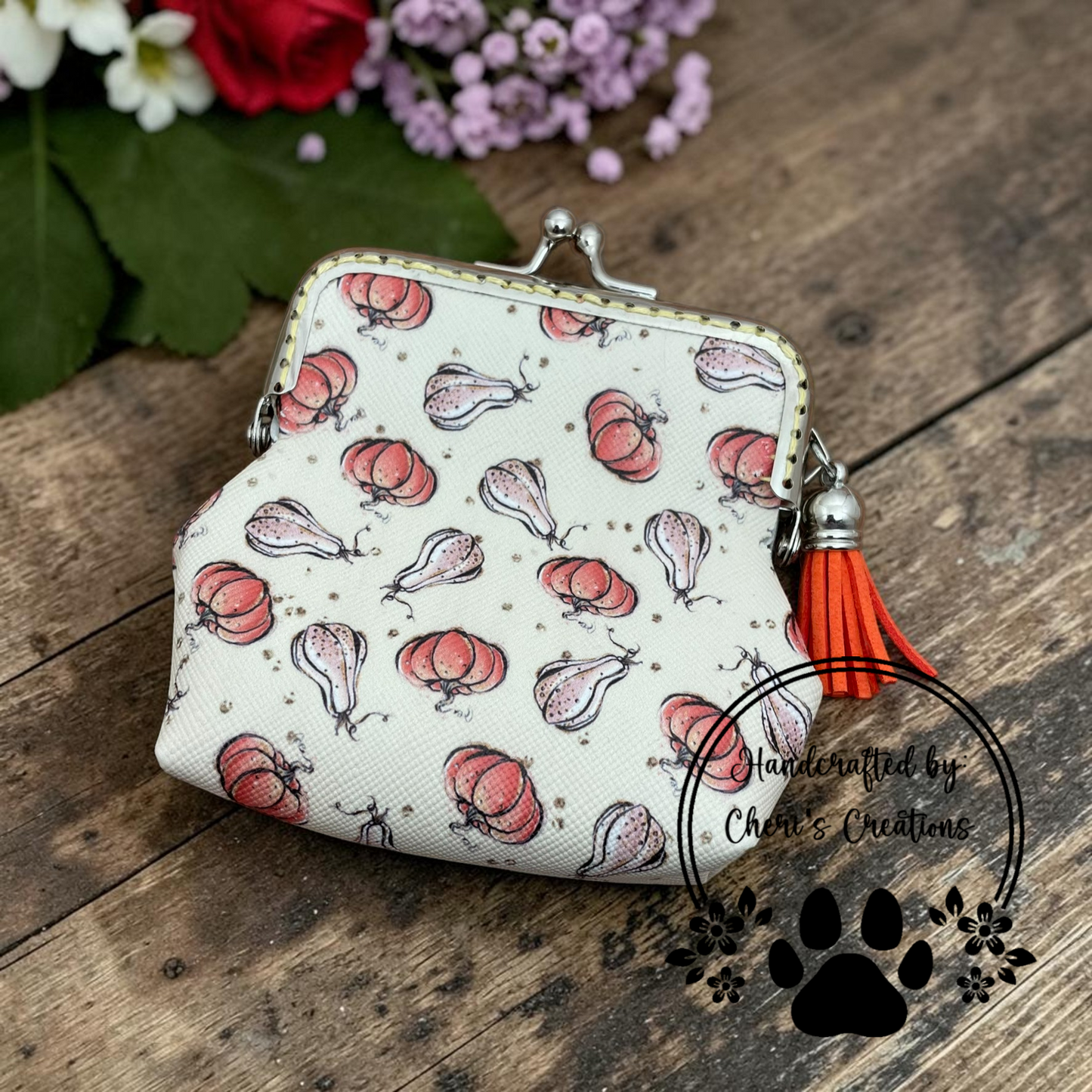 Fall Pumpkin Coin Purse