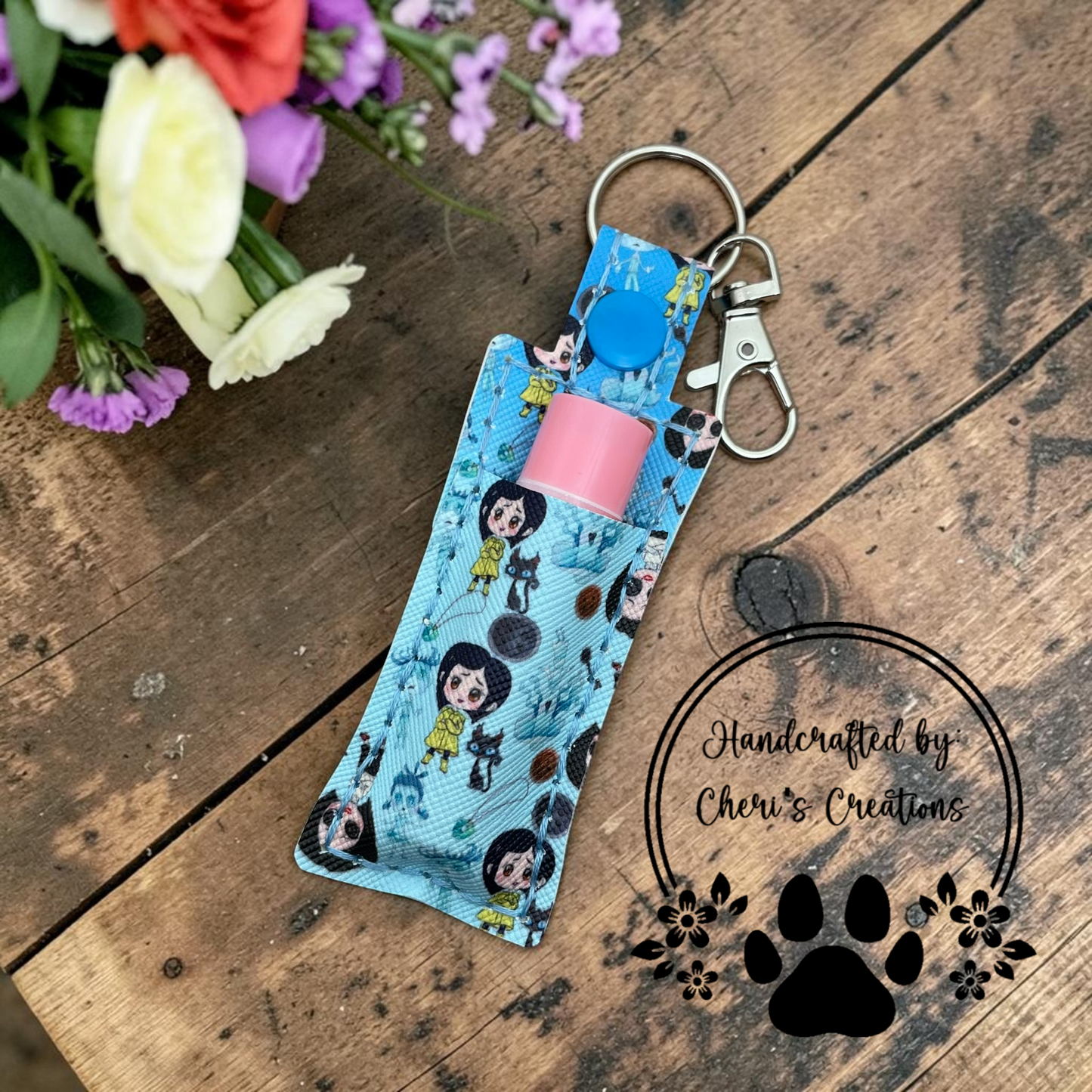 Dark Spooky Chapstick Holder Keychain – Lip Balm Holder