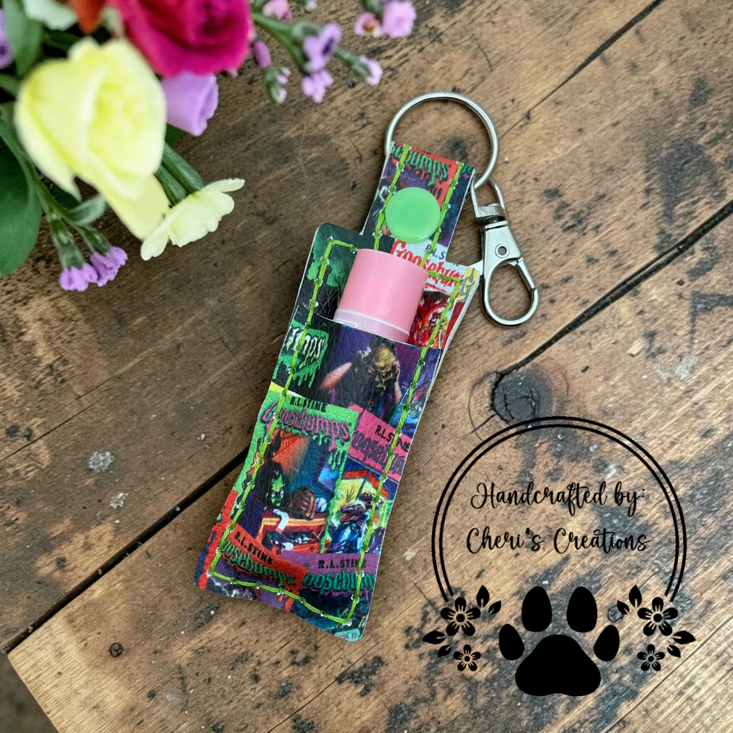 Spooky Story Books Chapstick Holder Keychain – Lip Balm Holder