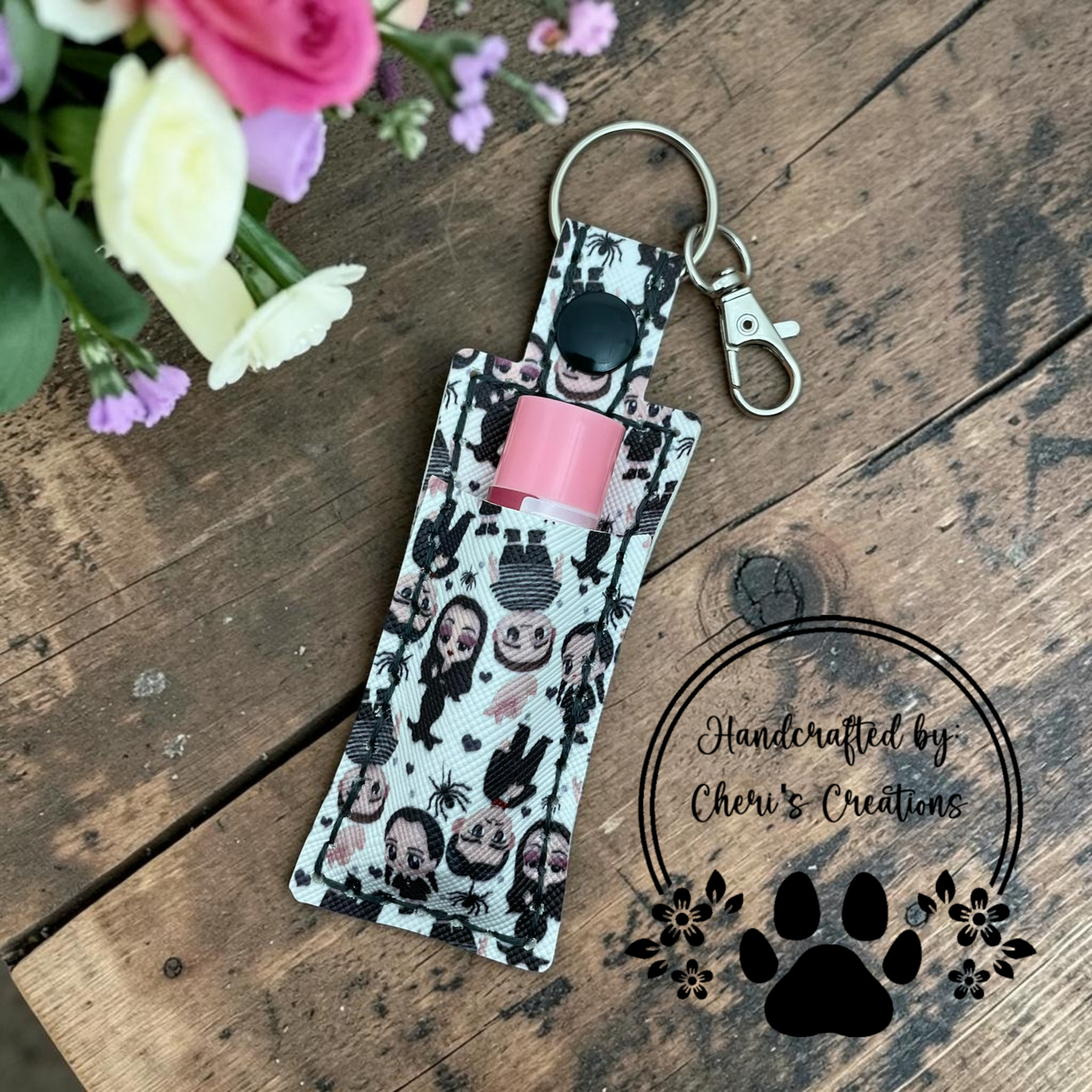 Spooky Family Chapstick Holder Keychain – Lip Balm Holder