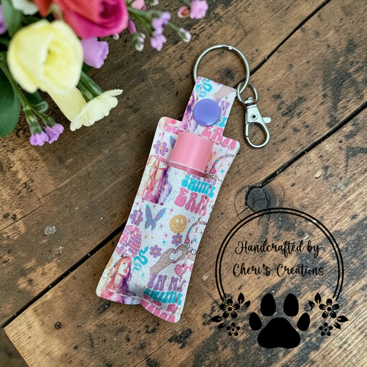 Pop Music Inspired Chapstick Holder Keychain – Lip Balm Holder