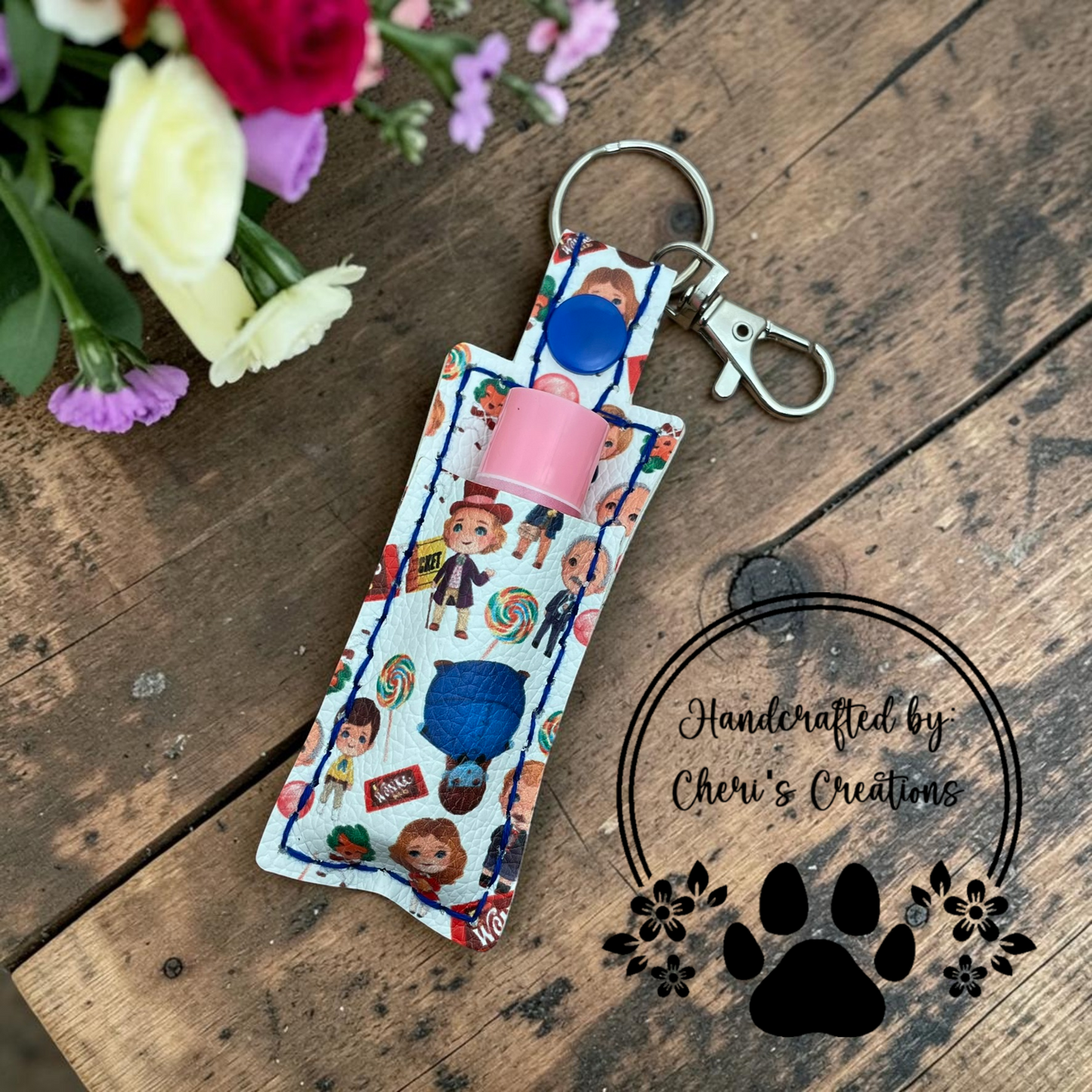 Whimsical Candy Chapstick Holder Keychain – Lip Balm Holder