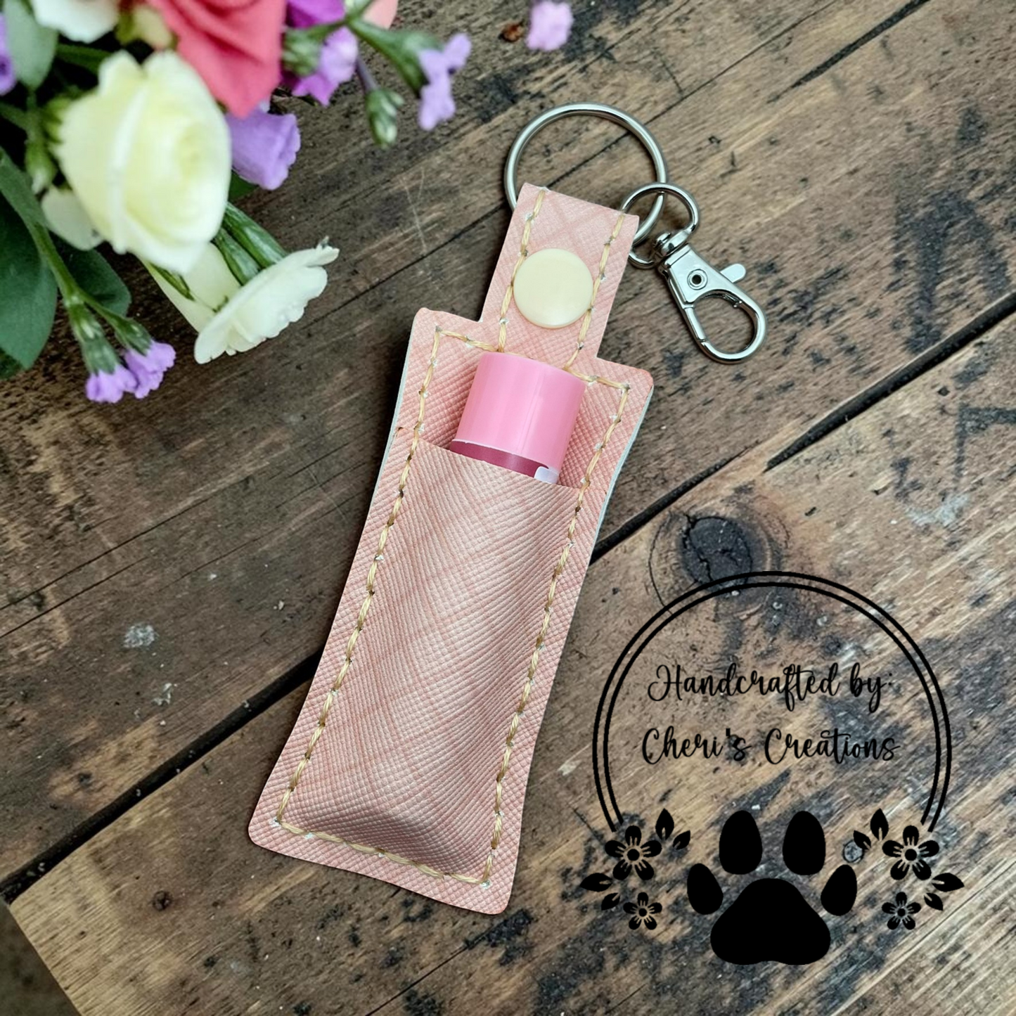 Waffle Cone Chapstick Holder Keychain – Lip Balm Holder