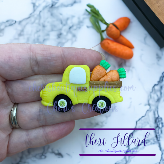Carrot Truck Polymer Clay Embellishment