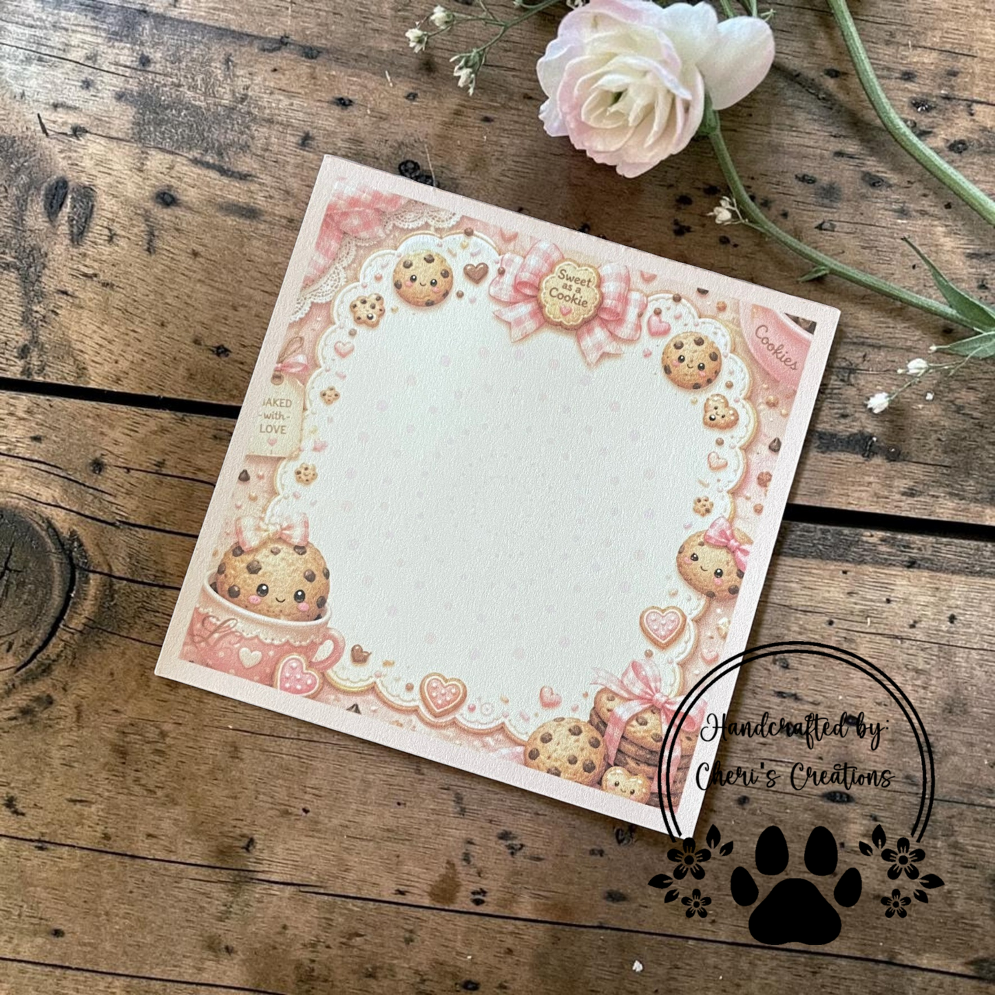 Chocolate Chip Memo Pad – Cute Cookie Notepad