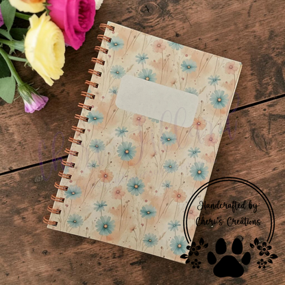Coastal Floral Spiral Notebook