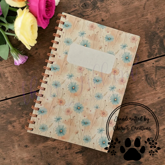 Coastal Floral Spiral Notebook