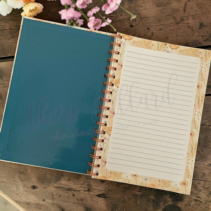 Coastal Floral Spiral Notebook