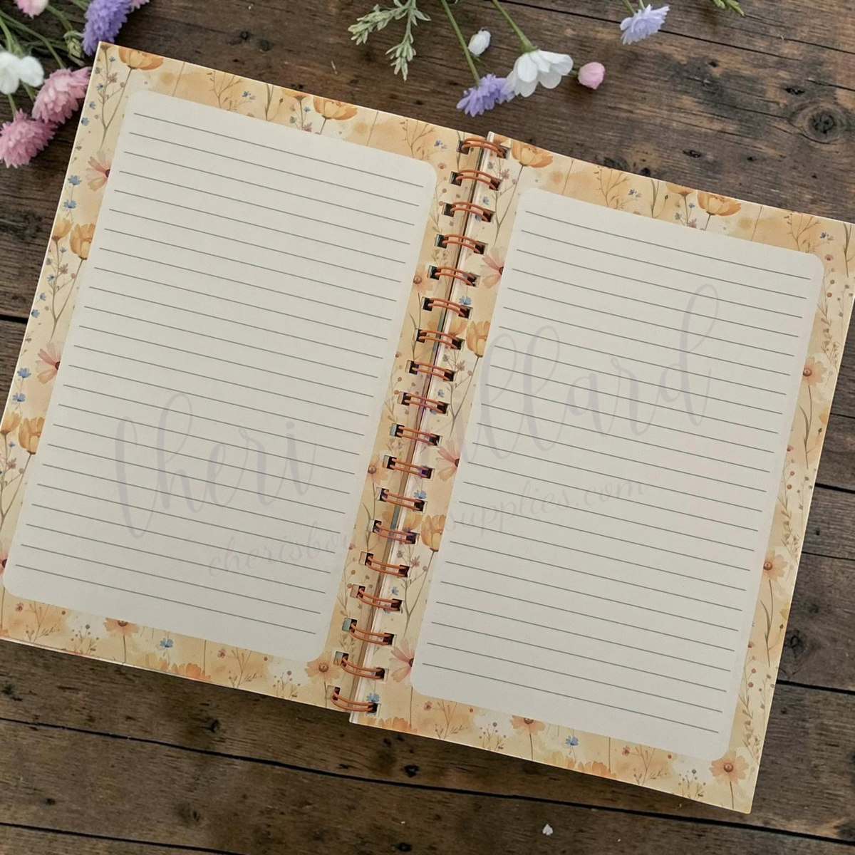Coastal Floral Spiral Notebook