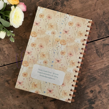 Coastal Floral Spiral Notebook