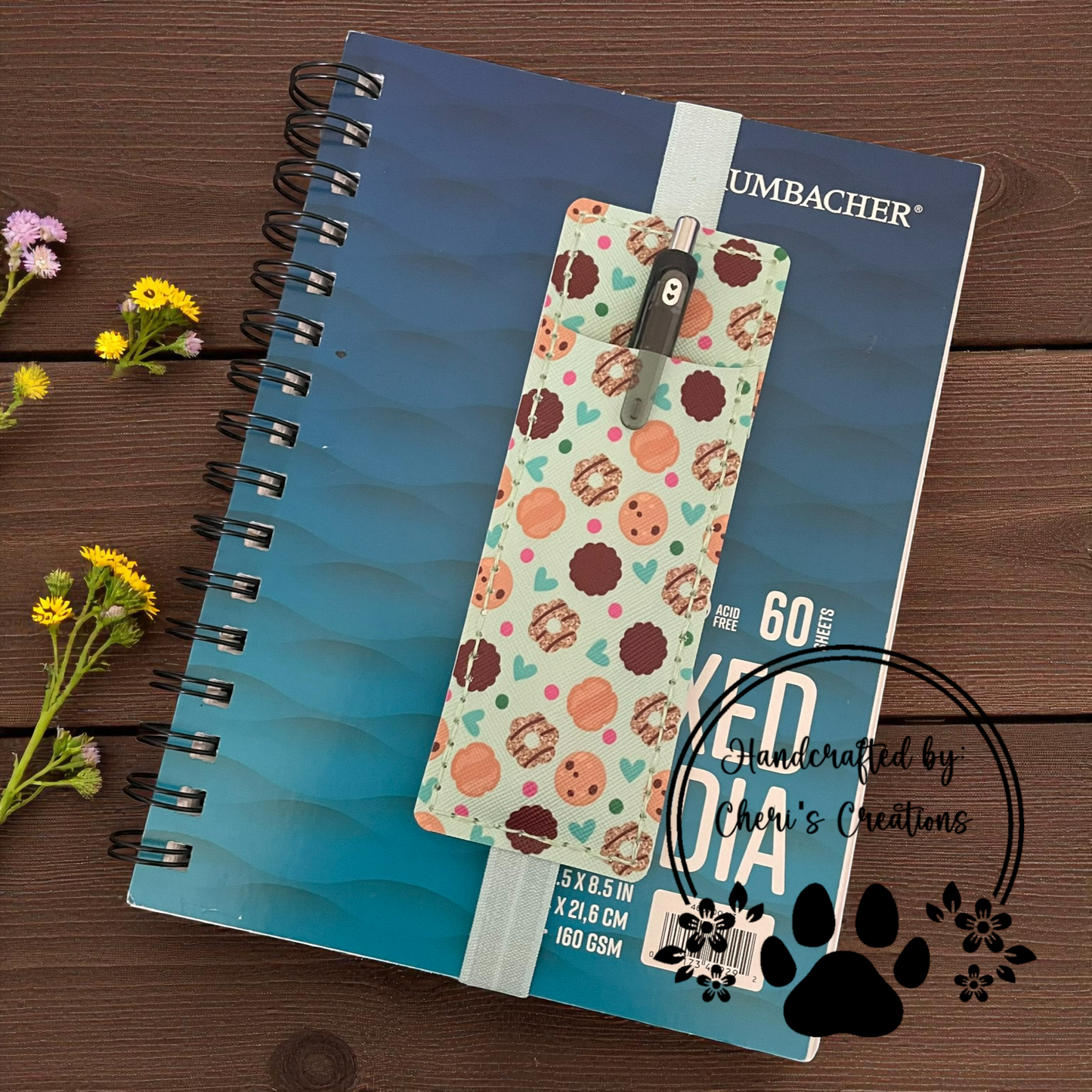 Pen Pouch - Cookies on Mint Journal Pen Holder