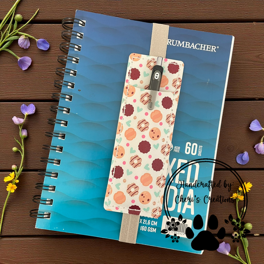 Pen Pouch - Cookies on Pink Journal Pen Holder