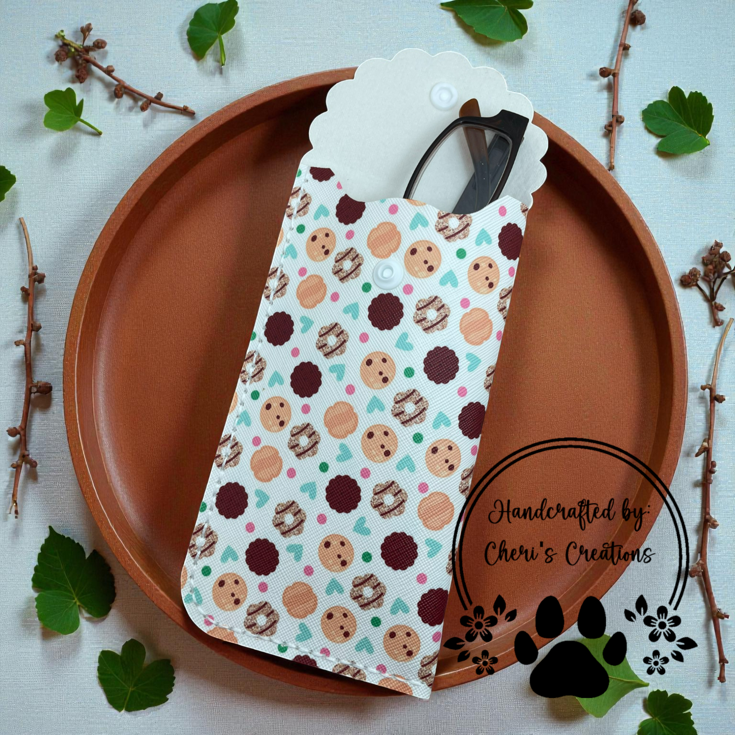 Glasses Case - Cookies on White Case for Glasses