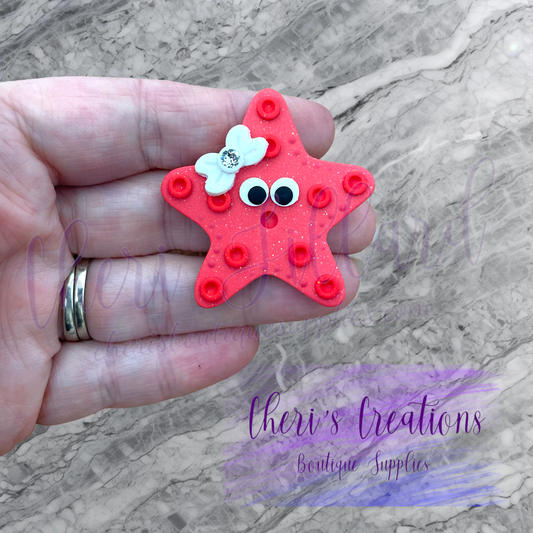 Salty Starfish Polymer Clay Embellishment