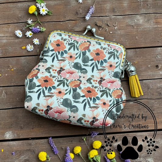 Pastel Country Floral Coin Purse