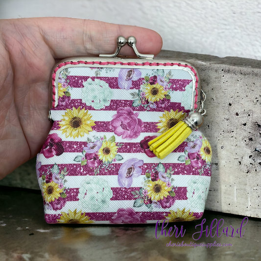 Country Floral Sunflowers Coin Purse