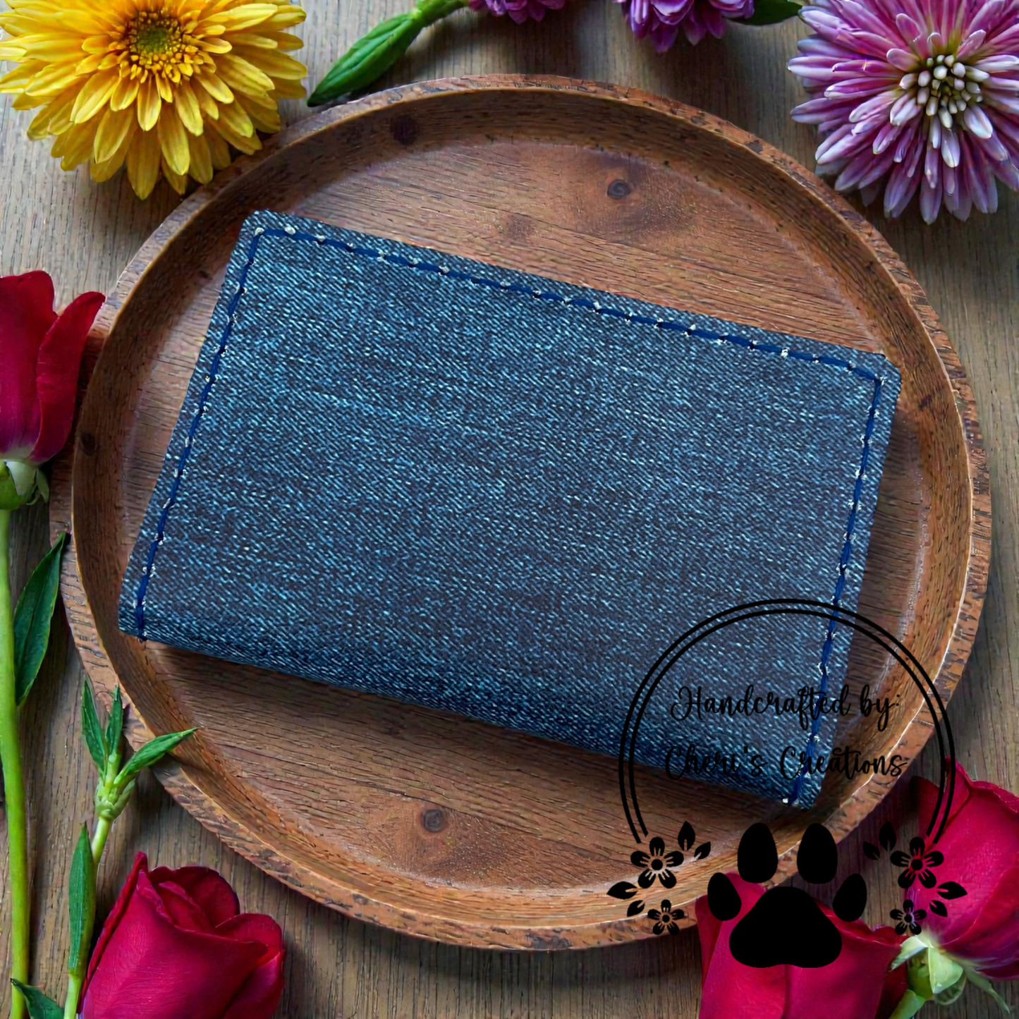 Card Wallet - Denim Slim Pocket Wallet