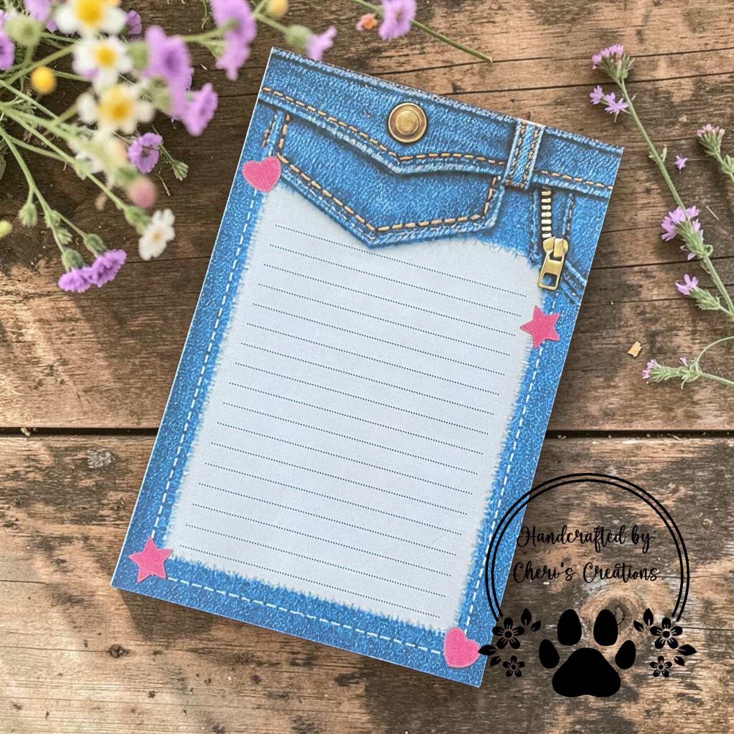 Denim Pocket Notepad – Cute Denim Memo Pad