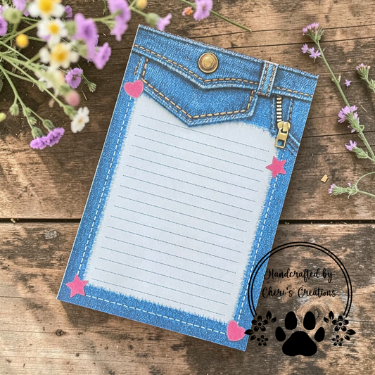Denim Pocket Notepad – Cute Denim Memo Pad
