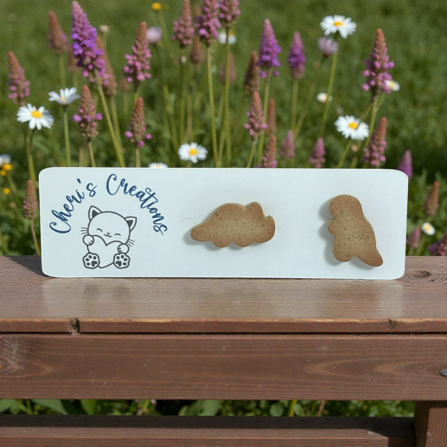 Dinosaur Cookies Stud Set – Handmade Polymer Clay Earrings