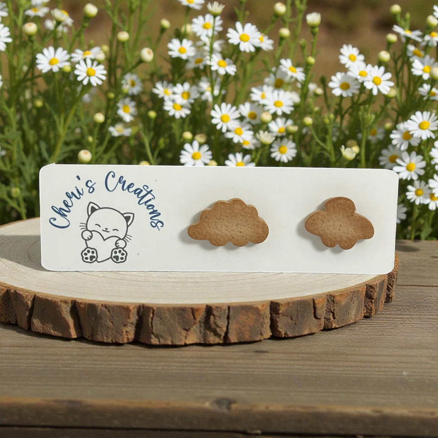 Dinosaur Cookies Stud Set – Handmade Polymer Clay Earrings