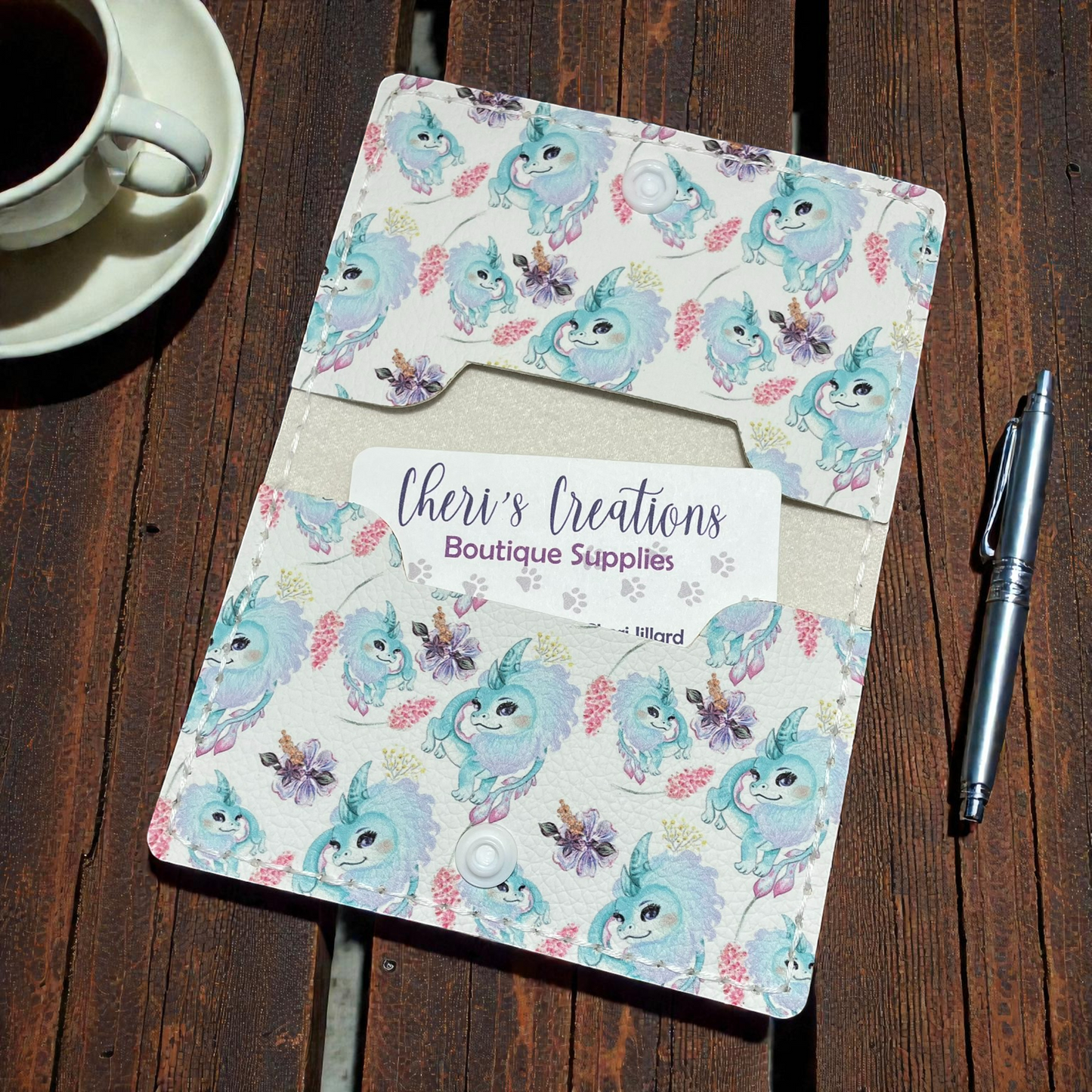 Card Wallet - Fancy Dragon Silm Pocket Wallet