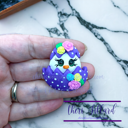 Easter Chick Polymer Clay Embellishment
