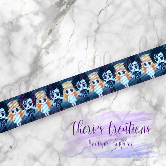 Gothic Garden-Inspired Grosgrain Ribbon – 7/8" | Dark Fairytale Craft Ribbon for Bows & Projects