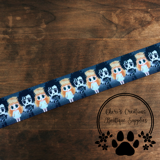 Gothic Garden-Inspired Grosgrain Ribbon – 7/8" | Dark Fairytale Craft Ribbon for Bows & Projects