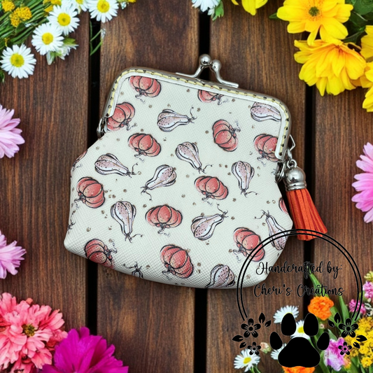 Fall Gourds & Pumpkins Coin Purse