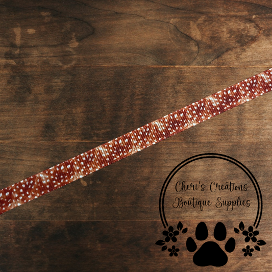 Woodland Deer Grosgrain Ribbon – 3/8", 5/8", 7/8" | Cute Forest Animal Ribbon for Bows & Crafts