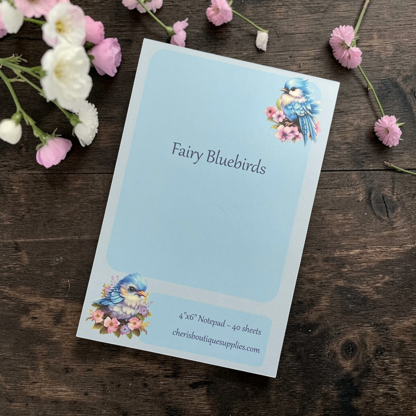 Bluebird Notepad – Bird Memo Pad