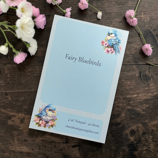 Bluebird Notepad – Bird Memo Pad