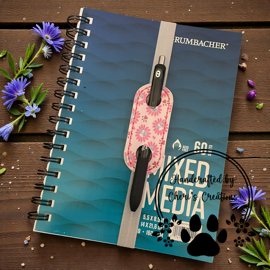 Pen Holder - Flower Cats Elastic Pen Bookmark