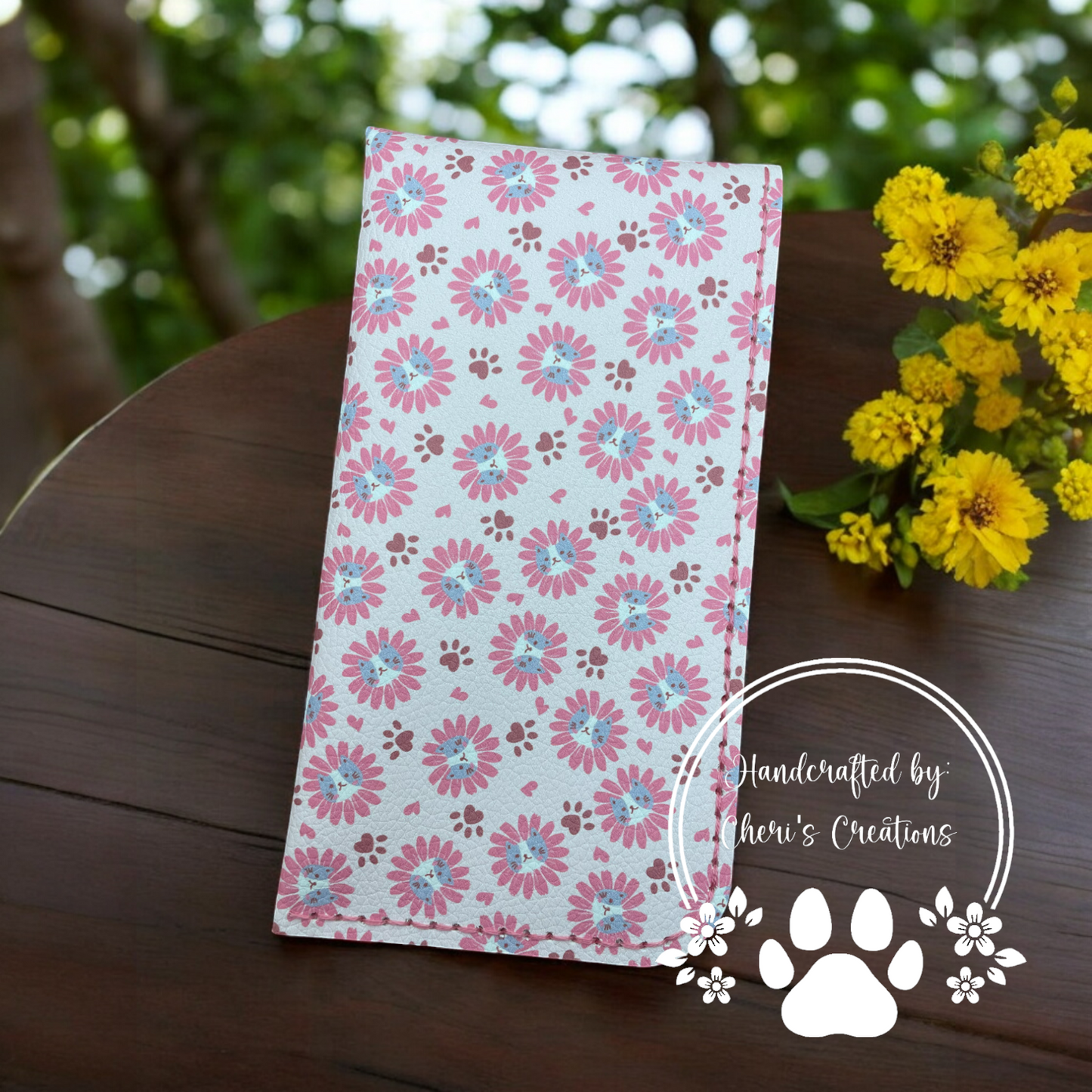 Flower Kitties Eyeglass Case