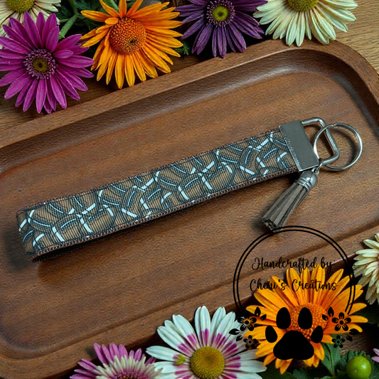 Wristlet Keychain - Football Fan Key Fob