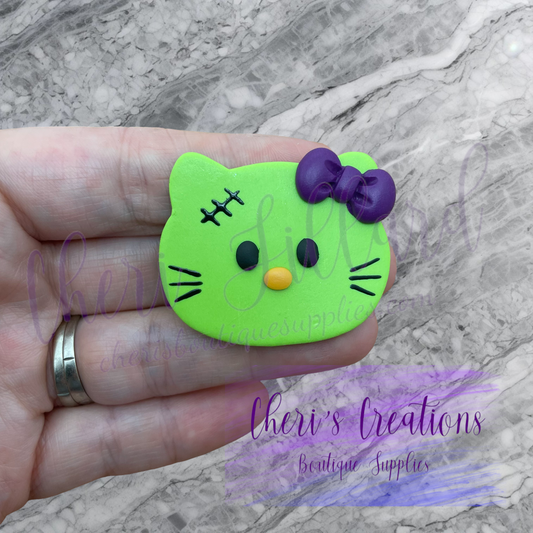 Franken Kitty Polymer Clay Embellishment