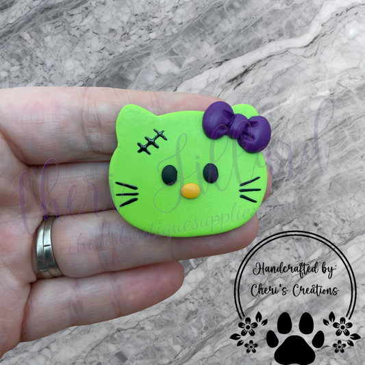 Franken Kitty Polymer Clay Embellishment