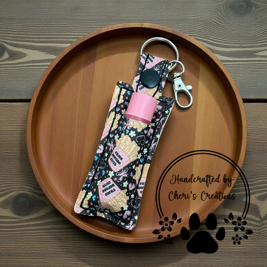 Chapstick Keychain - Fries Before Guys Lip Balm Holder