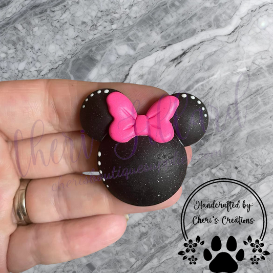 Girl Mouse Head Polymer Clay Embellishment