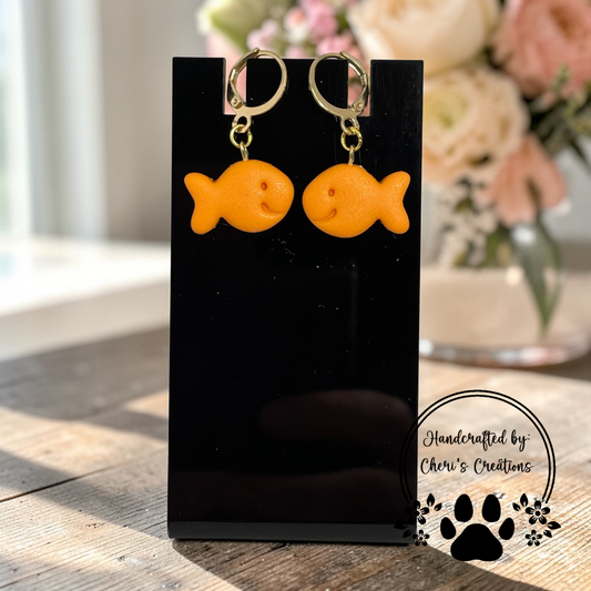 Mini Fish Cracker Dangles - Handmade Polymer Clay Earrings