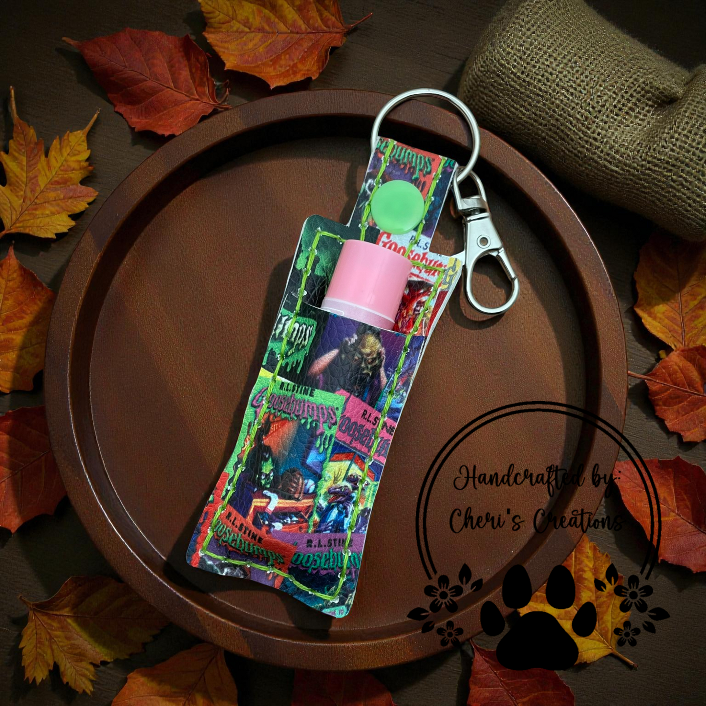 Chapstick Keychain - Spooky Stories Lip Balm Holder