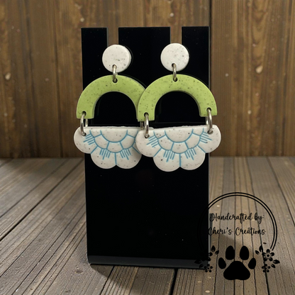 Spring Half Daisy Earrings – Mini Floral Dangles