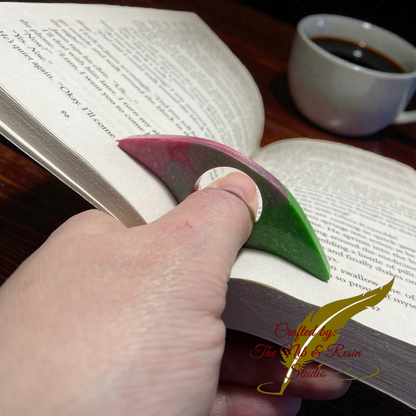 Page Holder - Red/Pink & Green Two Tone Thumb Holder